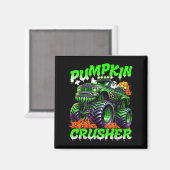 Pumpkin Crusher Monster Truck Ghosts Halloween For Magnet (Vorderseite/Rückseite)