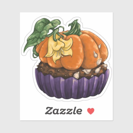 Pumpkin Cupcake Aufkleber (Blatt)