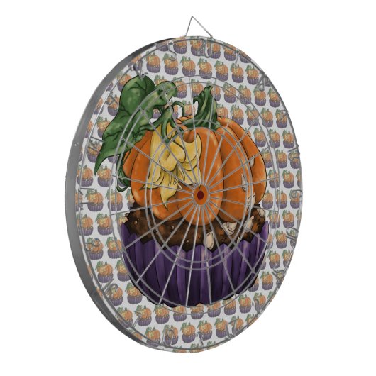 Pumpkin Cupcake Dartscheibe (Vorderseite Links)