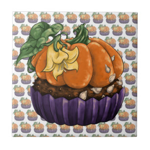 Pumpkin Cupcake Fliese