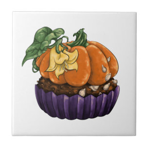 Pumpkin Cupcake Fliese