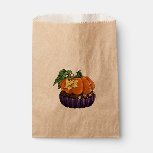 Pumpkin Cupcake Geschenktütchen (Vorderseite)