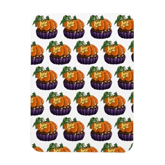 Pumpkin Cupcake Magnet (Vertikal)
