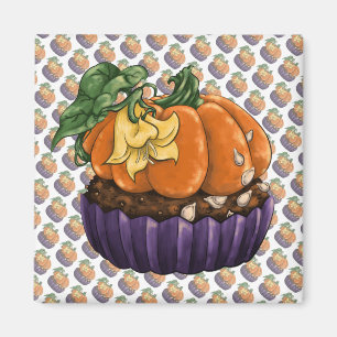 Pumpkin Cupcake Magnet
