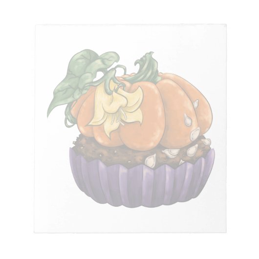Pumpkin Cupcake Notizblock (Vorderseite)