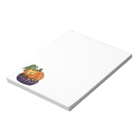 Pumpkin Cupcake Notizblock (Rotiert)