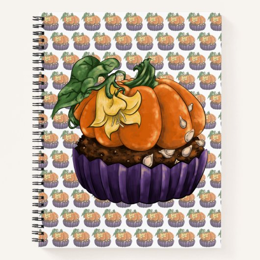 Pumpkin Cupcake Notizblock (Vorderseite)