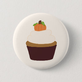 Pumpkin Cupcake - Rundes Button-up-Abzeichen Button