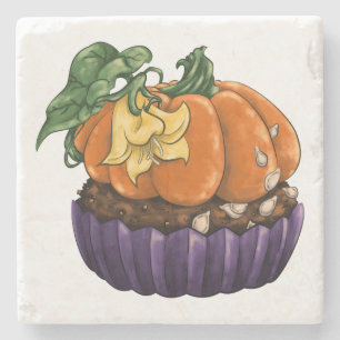 Pumpkin Cupcake Steinuntersetzer