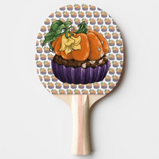 Pumpkin Cupcake Tischtennis Schläger (Vorderseite)