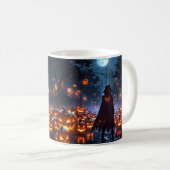 Pumpkin-Dämon-Tasse - Spooky Halloween Anime Kaffeetasse (VorderseiteRechts)