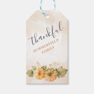 Pumpkin dankful Family Fall Erntedank Geschenkanhänger