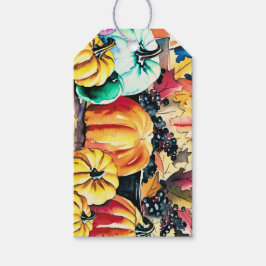 Pumpkin & Dark Berries, Herbst, Herbst, Erntedank Geschenkanhänger