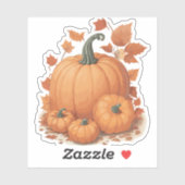 Pumpkin-Design Aufkleber (Blatt)