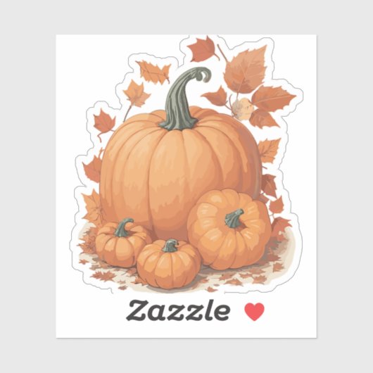 Pumpkin-Design Aufkleber (Blatt)