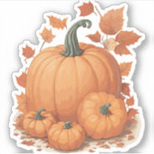 Pumpkin-Design Aufkleber (Vorderseite)