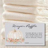 Pumpkin Diaper Raffle Baby Dusche Begleitkarte
