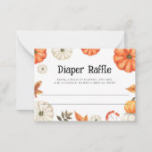 Pumpkin Diaper Raffle Baby-Duschkarte Mitteilungskarte (Vorderseite)