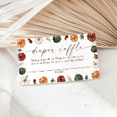 Pumpkin Diaper Raffle Card, Boho Fall Babydusche Begleitkarte