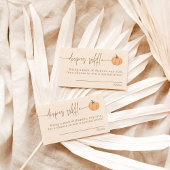 Pumpkin Diaper Raffle Card, Boho Fall Babydusche Begleitkarte