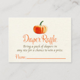 Pumpkin Diaper Raffle Card, Windeldrehkarte Begleitkarte