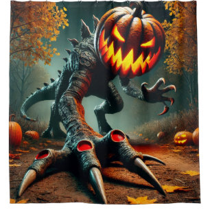 Pumpkin Dinosaur Duschvorhang