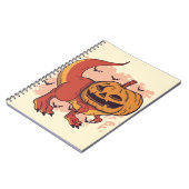 Pumpkin Dinosaur T-Rex Notizblock (Linke Seite)