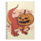Pumpkin Dinosaur T-Rex Notizblock (Vorderseite)