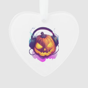 Pumpkin DJ Party Ornament