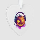 Pumpkin DJ Party Ornament (Vorderseite)