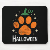 Pumpkin Dog Cat Paw Print Halloween Pet Lover  Mousepad (Vorne)