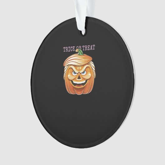 Pumpkin Donald, lustiges Halloween Beängstigender Ornament (Vorderseite)
