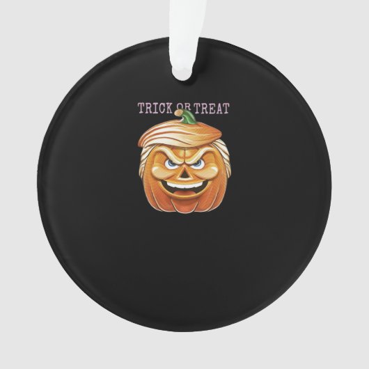 Pumpkin Donald, lustiges Halloween Beängstigender Ornament (Vorderseite)