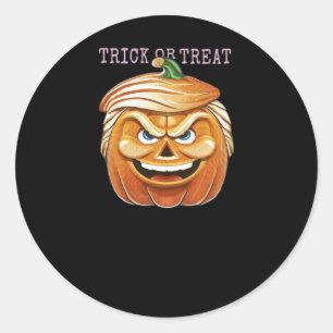 Pumpkin Donald, lustiges Halloween Beängstigender Runder Aufkleber