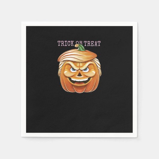 Pumpkin Donald, lustiges Halloween Beängstigender Serviette (Vorderseite)