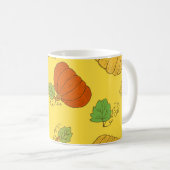 Pumpkin Doodle: Hand gezogen Nahtlos Kaffeetasse (VorderseiteRechts)