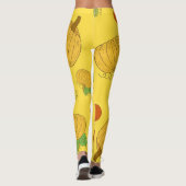 Pumpkin Doodle: Hand gezogen Nahtlos Leggings (Rückseite)