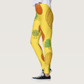 Pumpkin Doodle: Hand gezogen Nahtlos Leggings (Links)