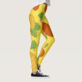 Pumpkin Doodle: Hand gezogen Nahtlos Leggings (Rechts)