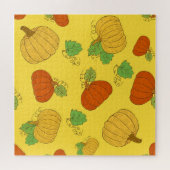 Pumpkin Doodle: Hand gezogen Nahtlos Puzzle (Horizontal)