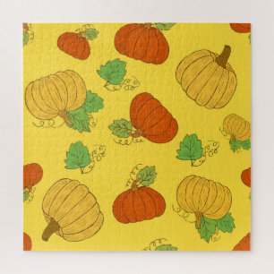 Pumpkin Doodle: Hand gezogen Nahtlos Puzzle