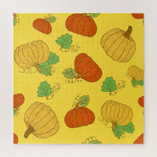Pumpkin Doodle: Hand gezogen Nahtlos Puzzle (Vertikal)