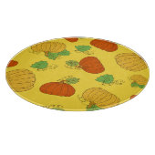 Pumpkin Doodle: Hand gezogen Nahtlos Schneidebrett (Ecke)