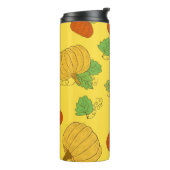 Pumpkin Doodle: Hand gezogen Nahtlos Thermosbecher (Nach links gedreht)