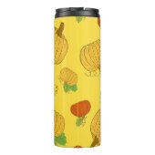 Pumpkin Doodle: Hand gezogen Nahtlos Thermosbecher (Rückseite)