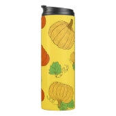 Pumpkin Doodle: Hand gezogen Nahtlos Thermosbecher (Nach rechts gedreht)