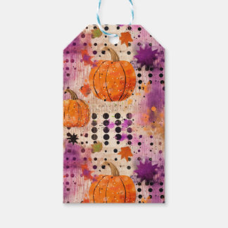 Pumpkin Dots Boho Abstrakt Pattern Halloween Geschenkanhänger