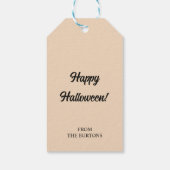 Pumpkin Dots Stars Boho Abstraktes Muster Hallowee Geschenkanhänger (Rückseite)