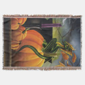 Pumpkin Dragon Cauldron Halloween Decke (Vorderseite)