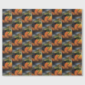 Pumpkin Dragon Cauldron Halloween Geschenkpapier (Flach)